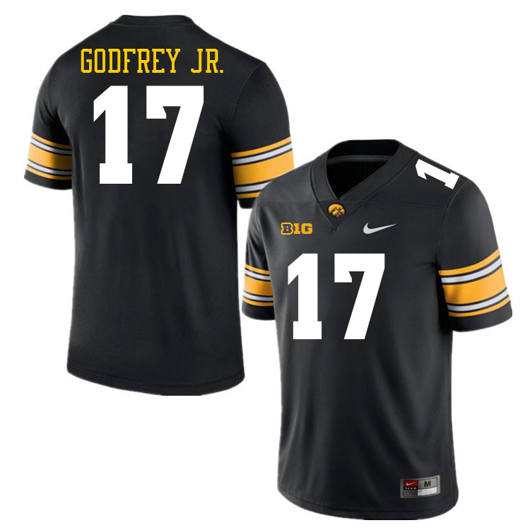 Men #17 Rashad Godfrey Jr. Iowa Hawkeyes College Football Jerseys Stitched-Black